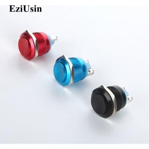 EziUsin 19mm Access control Metal Push Button Switch Self reset switch