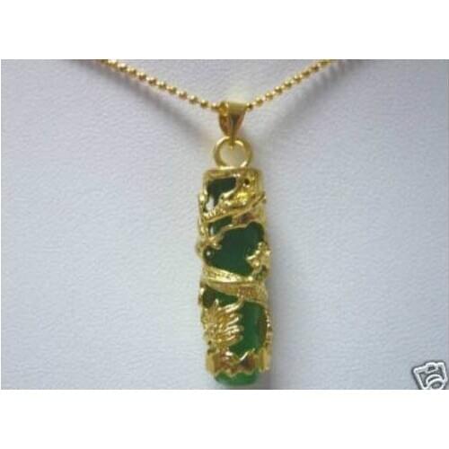 Green Jade Dragon necklace pendant
