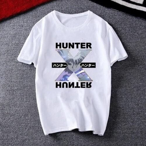 Kawaii Hunter Men Women T-shirt Tops X Hunter Tshirt Killua Zoldyck T-shirt Crew Neck Fitted Soft Anime Manga Tee Shirt Clothes