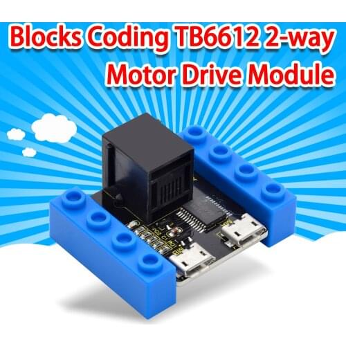 Kidsbits Blocks Coding TB6612 Sensor 2-way Motor Drive Module Electronic Building Blocks for Arduino SPI interface STEM