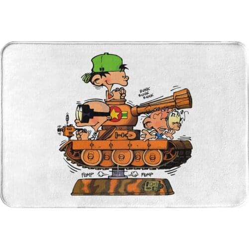 Gaston Lagaffe Comics Bedroom Mat Kid Paddle In Tank Doormat Kitchen Carpet Outdoor Rug Home Decor