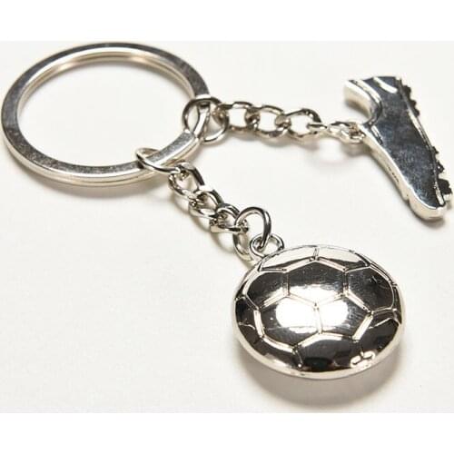 Alloy metal hanging chain Football soccer shoes Car football badge Rings