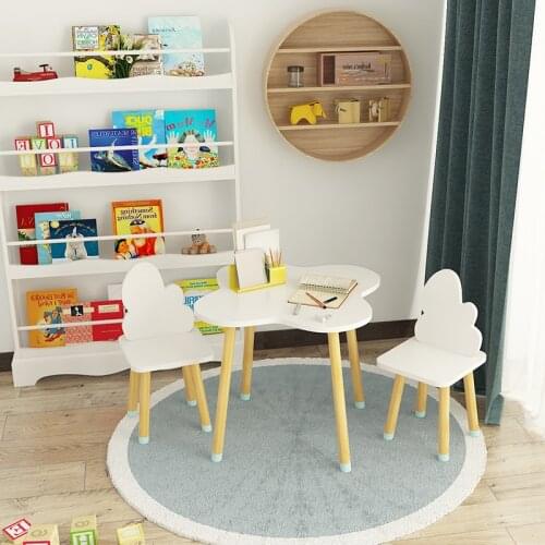 Бесплатная дос Lovely Childs Study Table with Chairs Kindergarten Games Table Easy Installation Kid Dinning Table Learning Desk