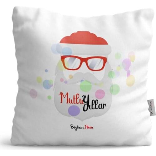 Personalized Santa Claus Happy birthday Satin Pillow-3