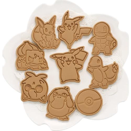 Pokemon Cookies Cutter Tools Cartoon Anime Figures Pikachu 3D Biscuit Mold Baking Accessories Pastry Decorating Kitchen Supplies