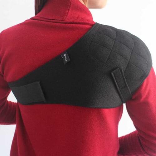 Adjustable Breathable Gym Sports Care Single Shoulder Support Back Brace Guard Strap Wrap Belt Band Pads Black Bandage Men Women