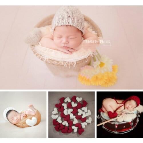 Newborn Photography Props Heart-shaped Mini Props Infant Photo Shoot Accessories Creative Props Hand-made Photo Decorations