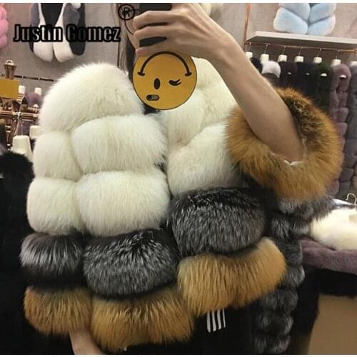 High Quality Thickened Outwear New Natural Fox Fur Coat Female Warm Cozy Cappotto Donna Woman Coat Luxury Short Slim Fur Coat