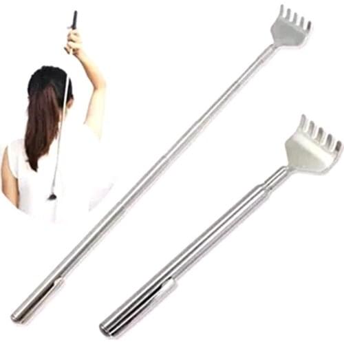 Stainless Steel Back Scratcher Telescopic Claw Massager Portable Extendable Back Massage Tools Pen Shape Back Scratcher