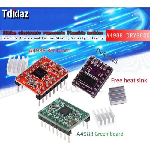 3D Printer Parts A4988 DRV8825 Stepper Motor Driver With Heat sink For BTT SKR 2 Octopus V1.1 GTR V1.0 RAMPS 1.4 MKS board