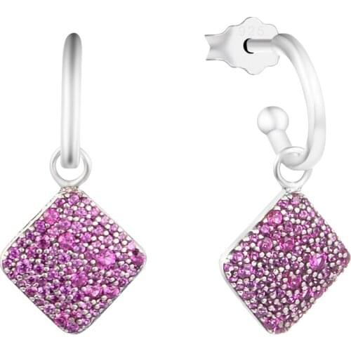 100% Genuine 925 Sterling Silver Earrings Timeless Elegance Drop Earrings for Women Men DIY Jewelry berloques brincos Wholesale