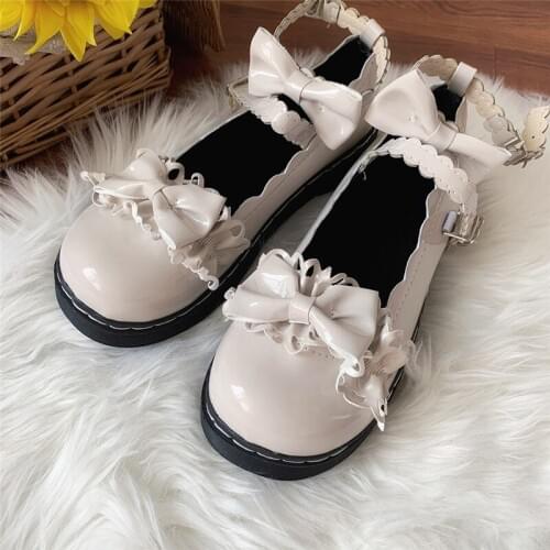 Sweet Female Kawaii Tea Party Loli Girl Japanese Cute Anime Lolita Shoes Woman Harujuku Cosplay JK Feminine Low Heel Flats