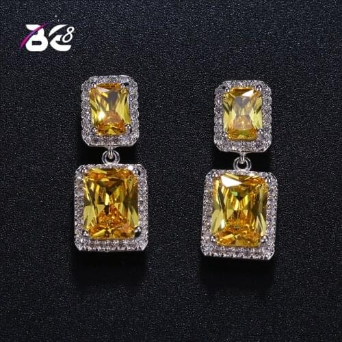 Be 8 2018 New Square Fashion Jewelry Drop Earrings for Girls Long Dangle Earrings for Women Jewelry Wholesale Birthday Gift E398