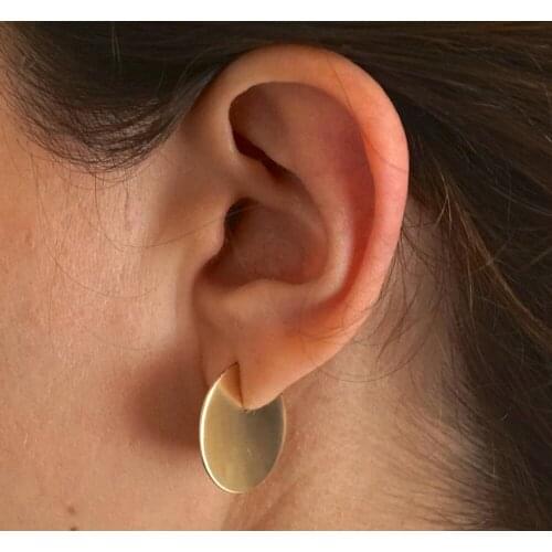 Vintage Punk Simple Full Round Earrings Retro Dainty Circle Disco Stud Earrings for Women Geometry Birthday Gifts Bijoux