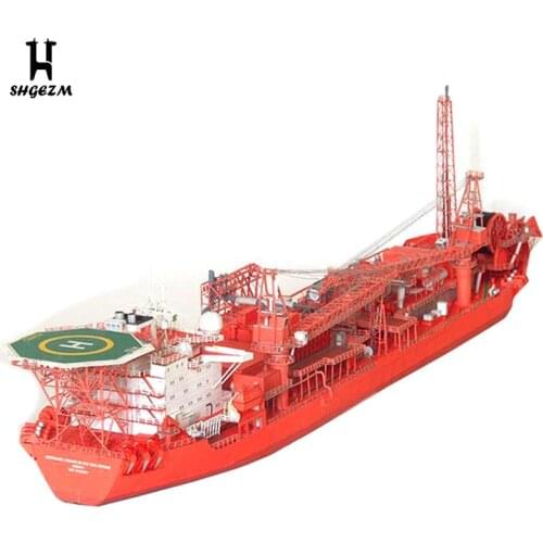 1: 400 Norwegian Fpso Offshore Floating Production Tanker 3D Paper Model Ship 45Cm * 8Cm Paper Models Ship