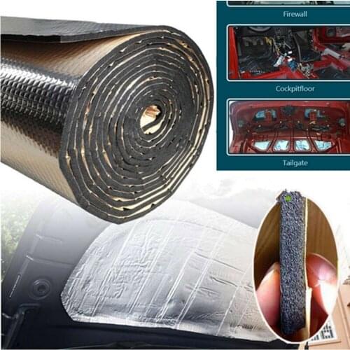 1pc Soundproof Pad 25cm*50cm 5/10mm Car Truck Firewall Heat Sound Deadener Noise Insulation MatCar Heat Sound Thermal Proof Pad