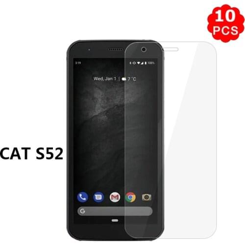 10PCS/Lot 2.5D 9H Tempered Glass For Cat S52 Screen Protector Protective Glass For Caterpillar S52 S 52 CatS52 Smartphone Film