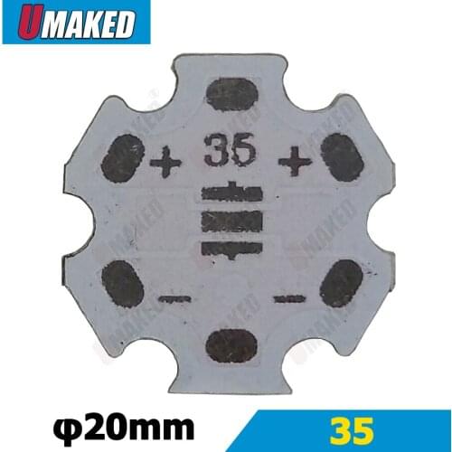 20mm LED PCB for 35 chips, aluminum plate base, heat sink, DIY led light