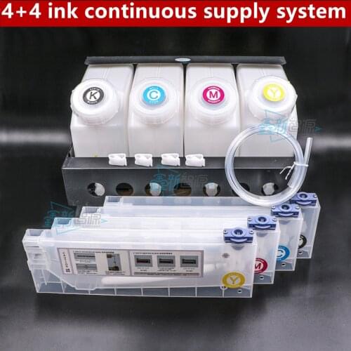 4 color CISS/bulk ink system for Roland RS640/740 Mutoh VJ 1604 MIMAKI JV33 printer 4 tanks+4 cartridges for eco-solvent printer