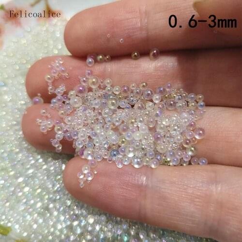 450g AB Transparent Bubble ball Glass Beads material epoxy mold makeing jewelry filling for DIY jewelry Slime Decor Accessories