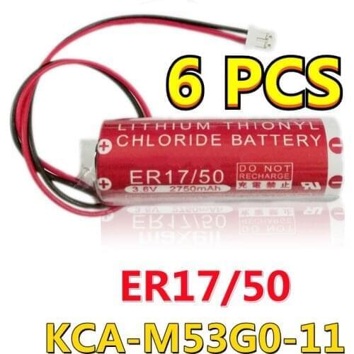 6PCS Original NEW For MAXELL ER17/50 KCA-M53G0-11 3.6V 2750mAh PLC Robot Lithium Battery