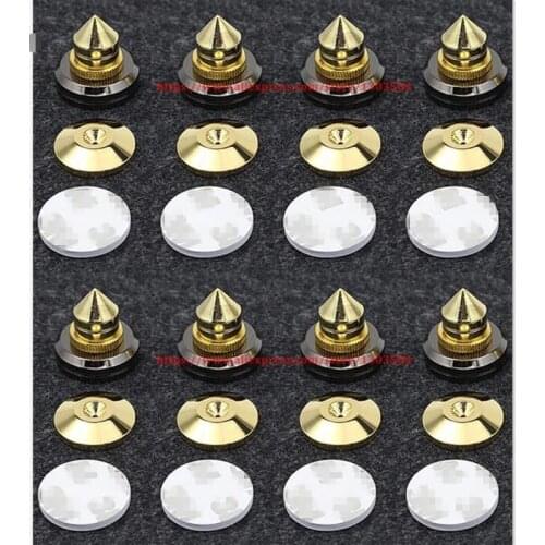 8 set Mini Portable Audio Speaker Spikes Speakers Repair Parts DIY Speaker Stand Shock Pin Nails And Pads Accessories