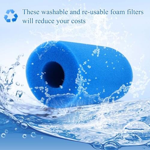 Swimming Pool Accessories Foam Filter Sponge Reusable for Intex Type A Washable Biofoam Clean Filter Foam Sponges 10cmx20cm