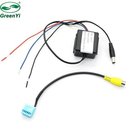 2in1 Car Rear View Camera Power Delay Timer Relay, Filter Rectifier, RCD330 PQ MIB RCA Conversion Adapter For VW BMW BENZ Audi