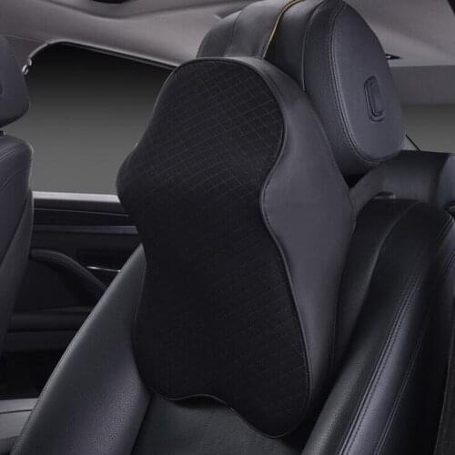 3D car neck pillow adjustable headrest memory foam car headrest travel pillow neck support frame seat cover car shape
