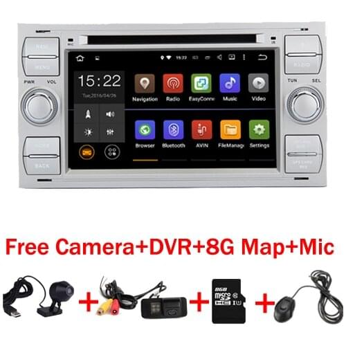 Free Shipping 2 din Android 7.1 Car DVD GPS for Ford Focus Kuga Transit Wifi 3G GPS Bluetooth Radio RDS SD Steering Wheel Ctrol