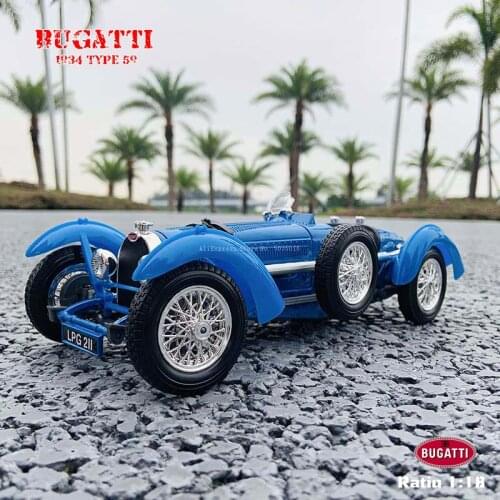 Bburago 1:18 1934 Bugatti Type Classic Car Alloy Retro Car Model Classic Car Model Car Decoration Collection gift