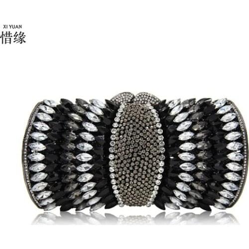 XIYUAN BRAND Clutch evening bags rhinestones evening bags purse shoulder bag for wedding Diamonds Lady Purse Mini Evening BAGS