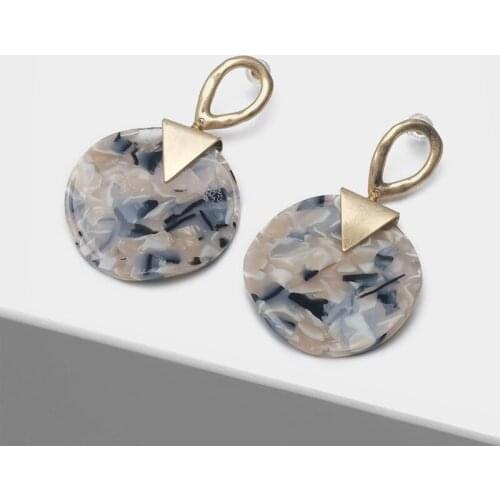 Amorita boutique round color matching design drop earrings