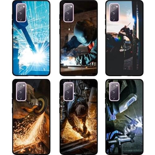 Welder Welding Hot Metal Worker Case For Samsung Galaxy S20 Ultra FE S10e S8 S9 S10 Plus Note 10 9 Note 20 Ultra Cover