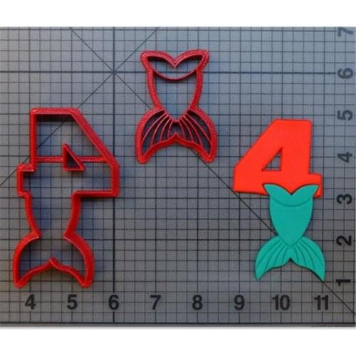 Cookie Moulds Cookie Cutter Pastry Mold Patisserie Christmas Pastry Mold Cake Decorating Tools Kitchenware Mermaid Number 4