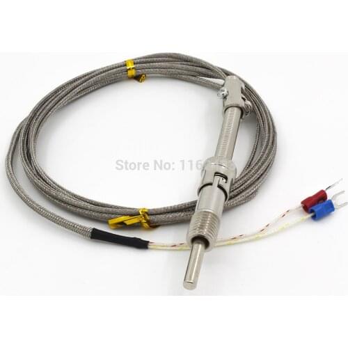 FTARS01 K E J type 3m metal braided cable M12 pressure spring 32mm sleeve length thermocouple temperature sensor WRNT WRET