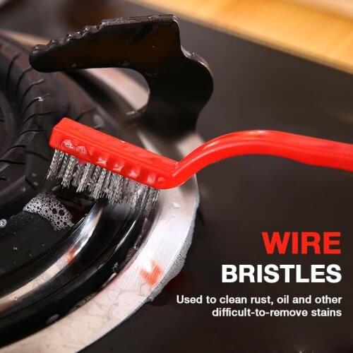 Gas stove cleaning wire brush kitchen tools metal fiber brush strong decontamination 3pcs/6pcs a lot drop shipping