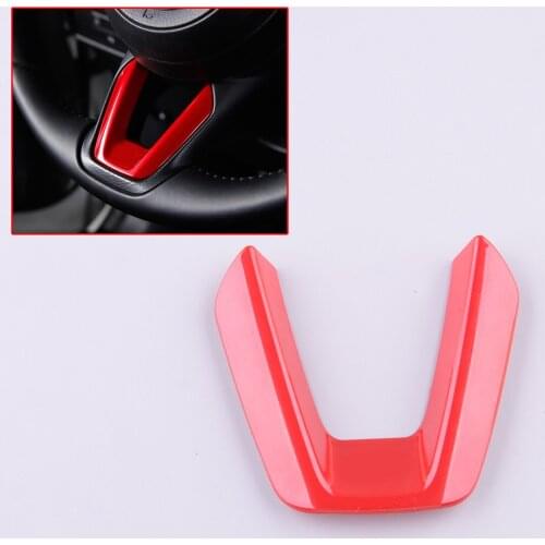 Car Interior Steering Wheel Bottom Frame Cover Trim Red ABS Fit For Mazda CX-5 2017 2018 2019 2020