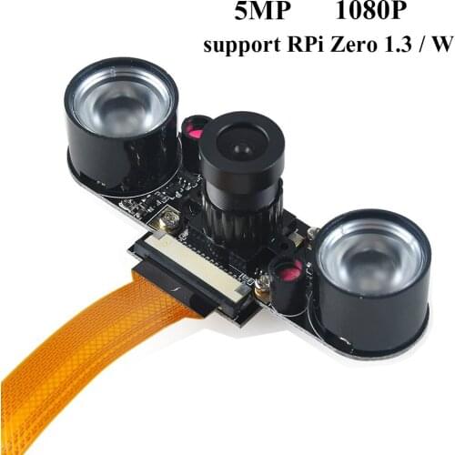 5MP Raspberry Pi Zero Night Vision Camera With 2 Infrared IR Lights For Raspberry Pi Zero W Pi0 V1.3