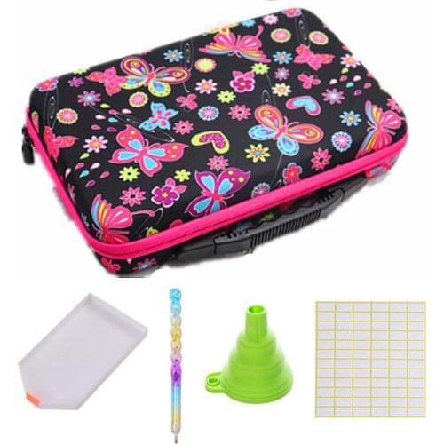New Diamond Painting Mosaic Accessories Carry Case Container Storage Box 60 Bottles diamant painting Hand Bag Tools