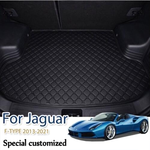 Custom leather car trunk mat for Jaguar F-TYPE 2013 -15 16 17 2018 2019 2020 2021 cargo liner carpet interior accessories covers