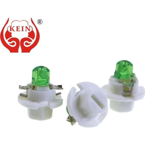 KEIN 10PCS B8.4 LED car cob Dash Board Bulb B8.4D BX8.4D Instrument Panel DC 12V indicator Lamp Light Vehicle white blue green