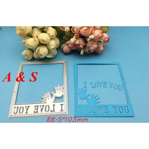 Y401 METAL CUTTING DIES Hand Frame I Love You Scrapbook card invitation paper craft party decor embossing stencil cutter