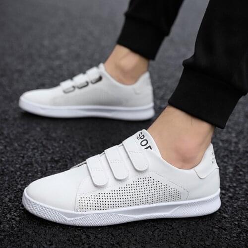 Breathable Men Loafers Shoes Male Summer Shoes Velcro Mens Casual Sneakers Comfortable Vulcanized Shoes Soft Men Walking Shoes