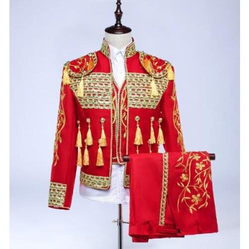 Spanish bullfighter Embroidery Stage costumes Ancient Men