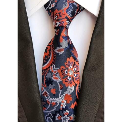 8CM Mens Formal Tie Classic Paisley Necktie for Business Meeting