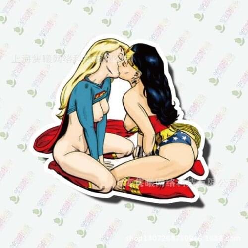 2015 new Sexy beauties kiss lovely reflective Wall Sticker decoration accessories for Walls, refrigerators, computers sticker