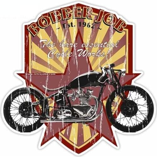 Bobber Job Retro Car Stickers Laptop Refrigerator Waterproof Decal Waterproof Car Window Body Decorative Stickers Accessories