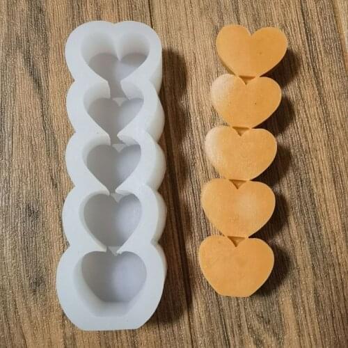 New Love Shape Silicone Mold Heart-shaped Candle Making Tool Candle Mold Silicone Mold Silicone Molds Candle Shape Candle Making