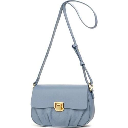 2021 New Trendy Real Cowhide Bag Famous Brand Fashion all-match shoulder bag high-quality all-match fashion small square bag